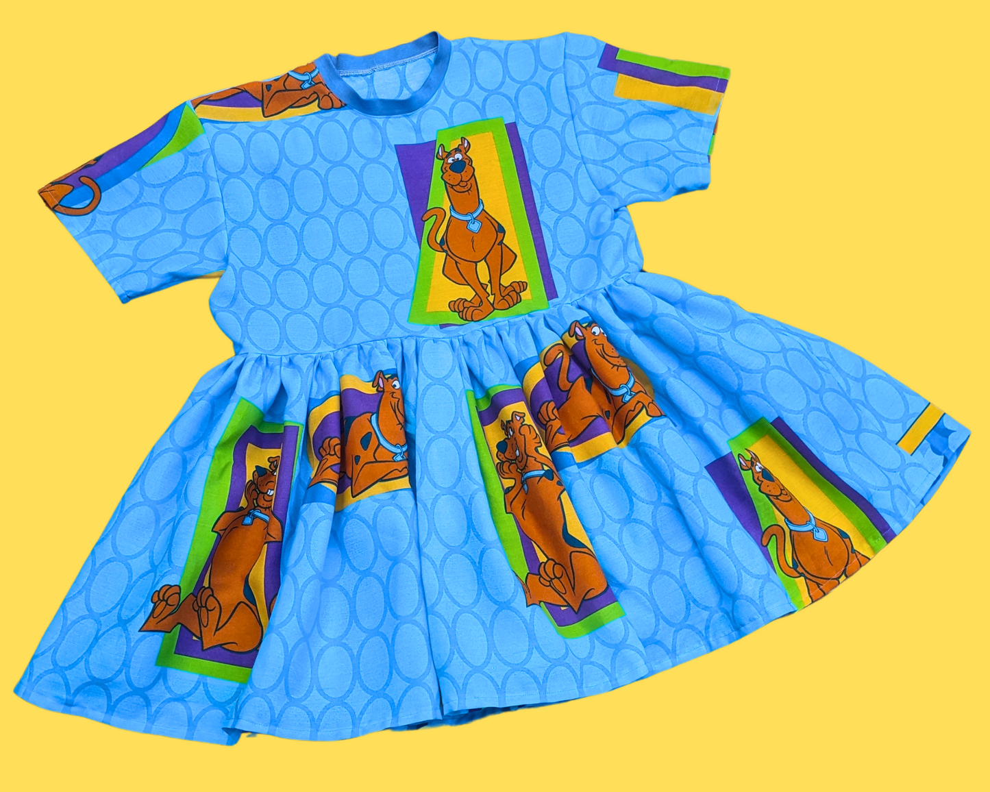 Handmade, Upcycled Scooby-Doo Bedsheet Dress Fits Size S-M-L-XL