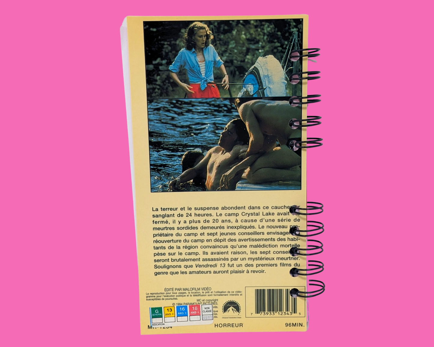 Friday The 13th VHS Movie Notebook