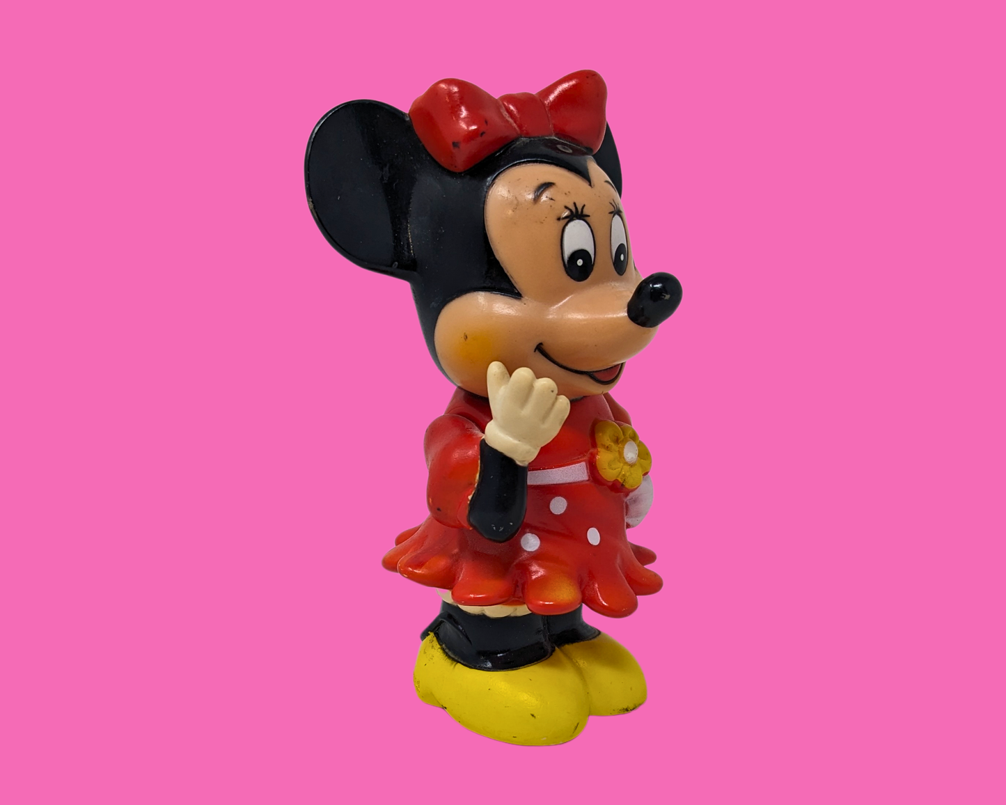 Vintage 1980's Minnie Mouse Small Plastic Piggy Bank