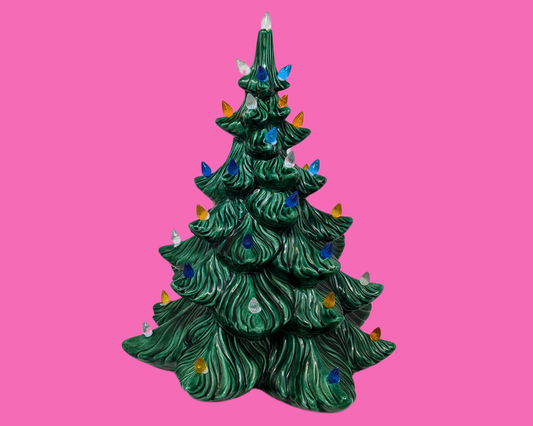 Vintage 1970's Decorative Ceramic Christmas Tree, Doesn't Come with A Light by Atlantic Molo