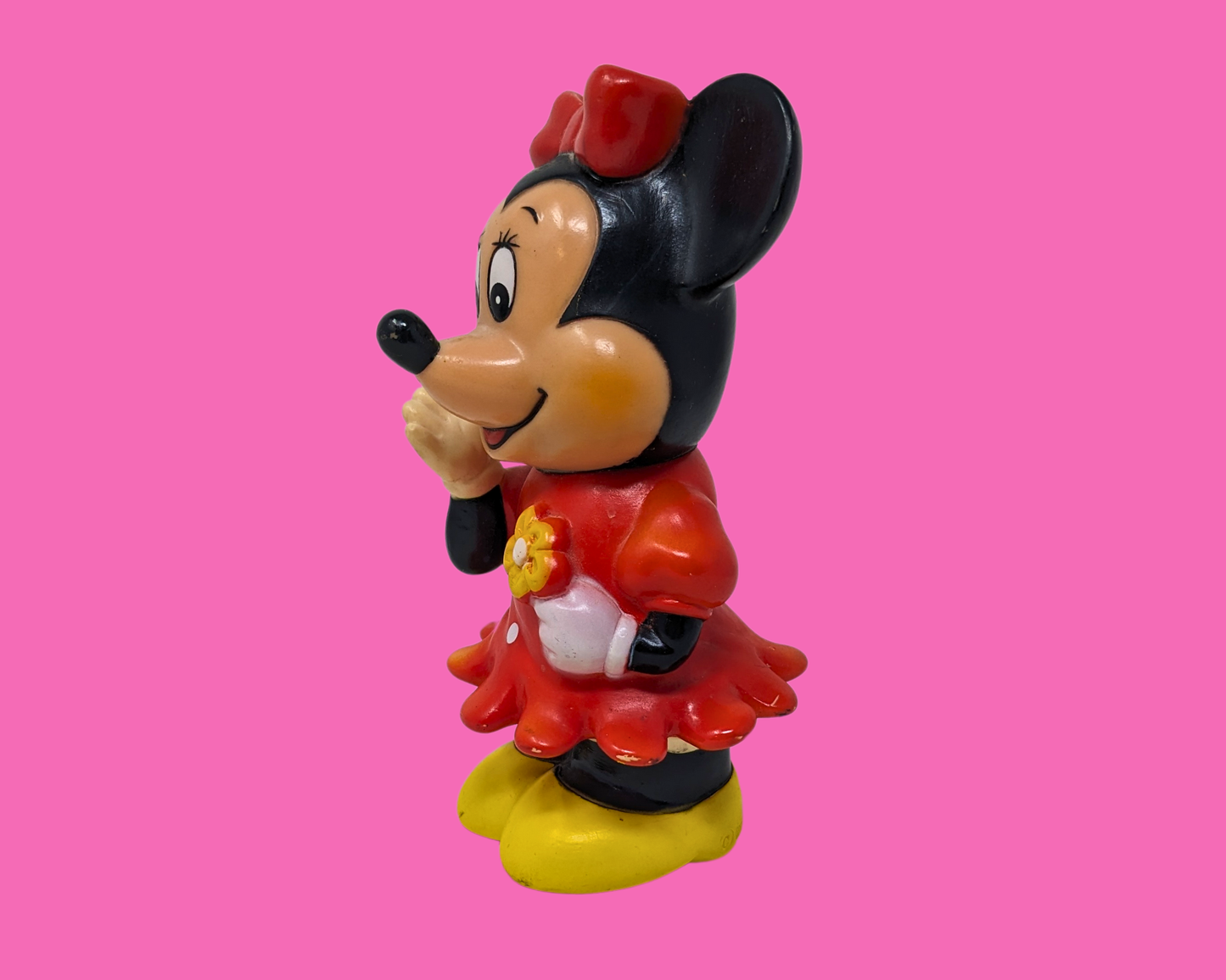 Vintage 1980's Minnie Mouse Small Plastic Piggy Bank