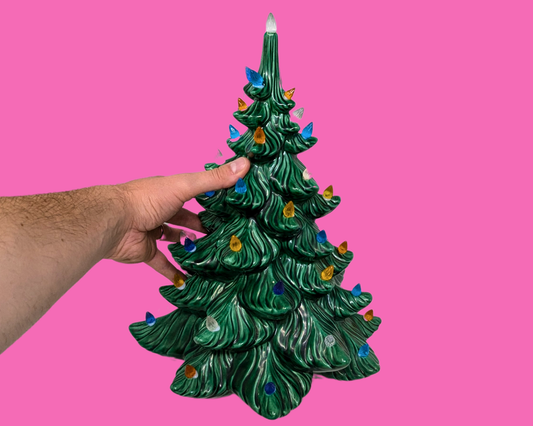 Vintage 1970's Decorative Ceramic Christmas Tree, Doesn't Come with A Light by Atlantic Molo