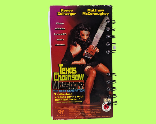 Texas Chainsaw Massacre The Next Generation VHS Movie Notebook