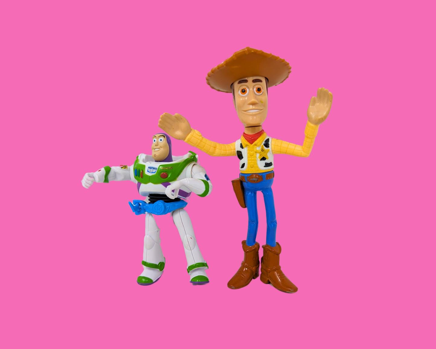 Vintage 1990's Toy Story Woody and Buzz Lightyear