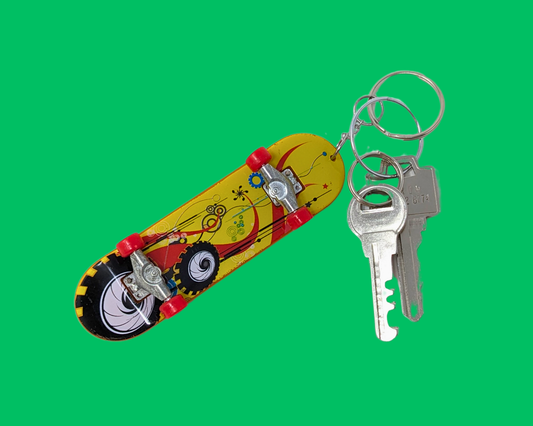 Handmade, Upcycled Skateboard Toy Keychain