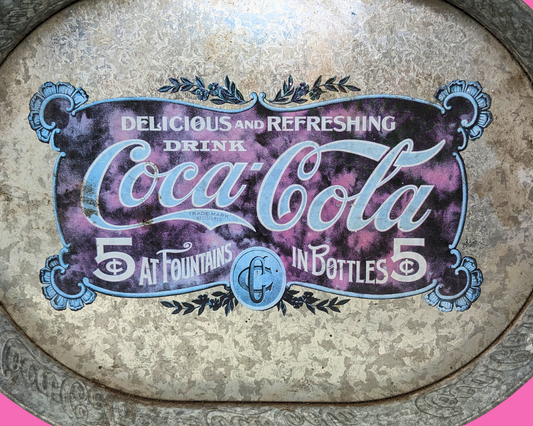 Vintage 1990's Metal Coca Cola Tray