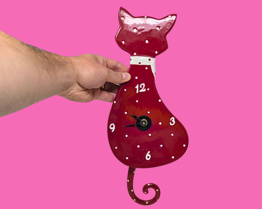 Red Cat Wall Clock, Not Functional