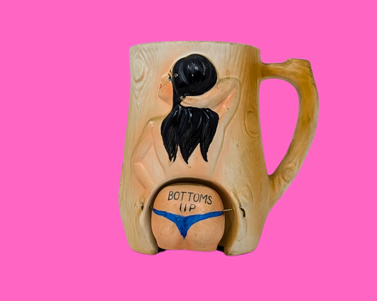 Vintage 1960's Bottom's Up Collectible Mug