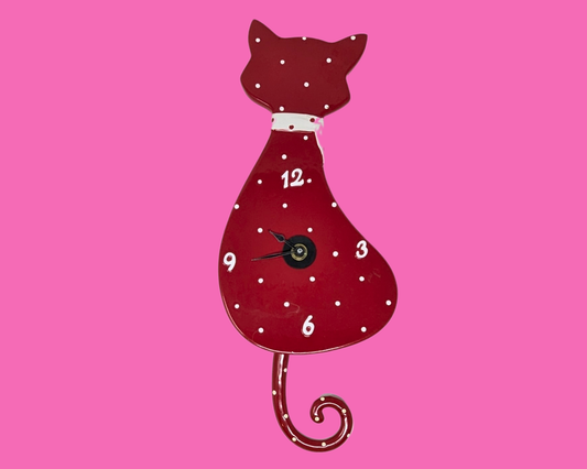 Red Cat Wall Clock, Not Functional