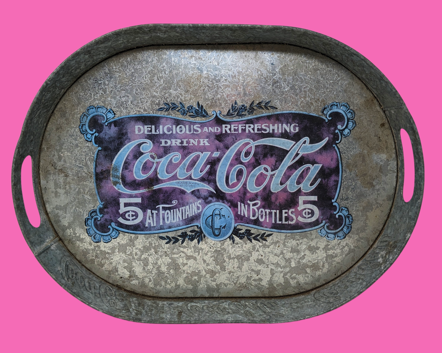 Vintage 1990's Metal Coca Cola Tray