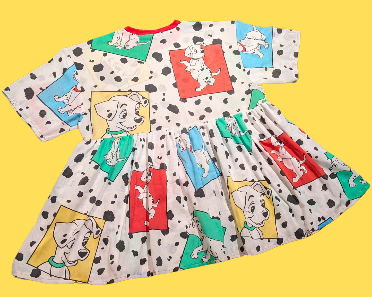 Handmade, Upcycled Walt Disney's 101 Dalmatians Bedsheet Dress Size 2XL