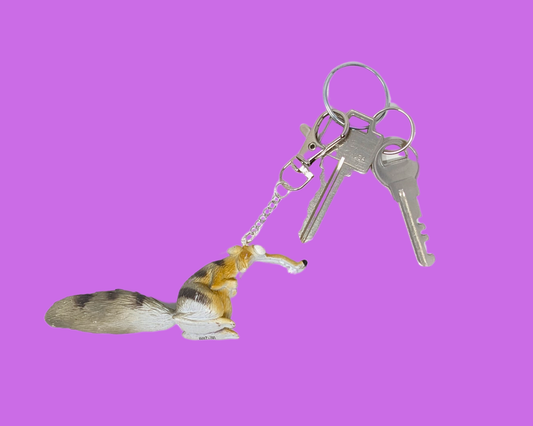 Handmade, Upcycled Ice Age Scrat Toy Keychain