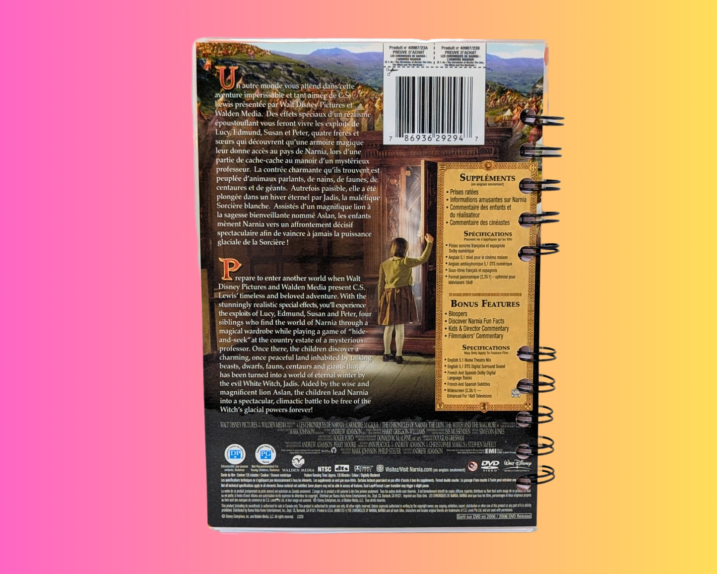 The Chronicles Of Narnia DVD Movie Notebook