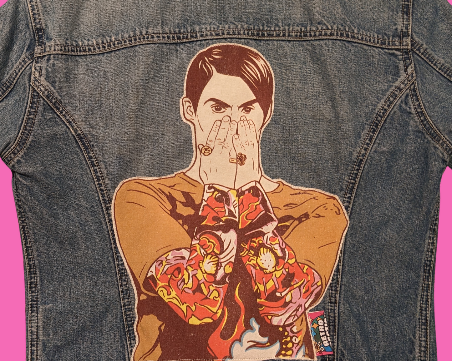 Handmade, Upcycled Stefon, Saturday Night Live Denim Jacket Size S for Women