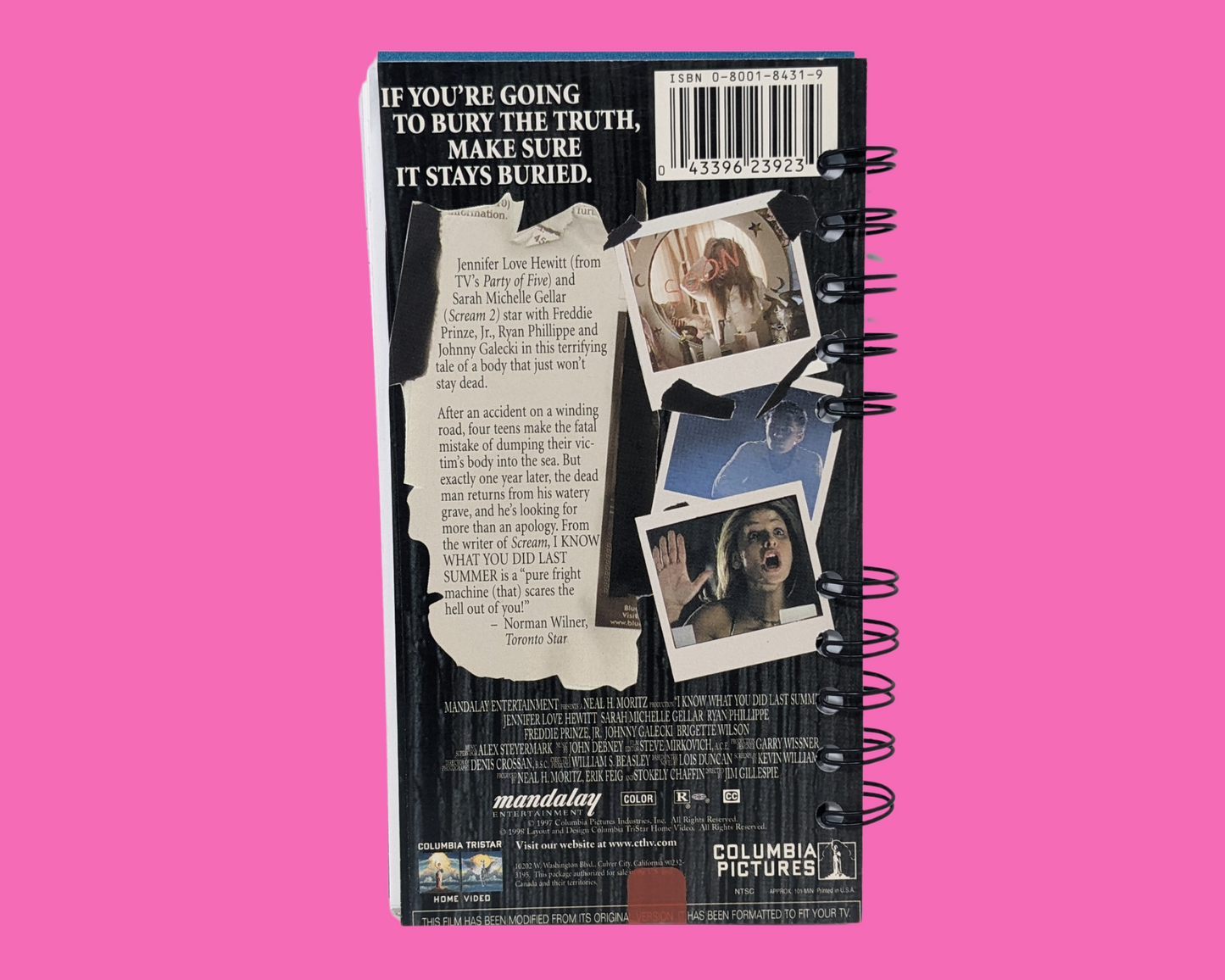 I Know What You Did Last Summer VHS Movie Notebook