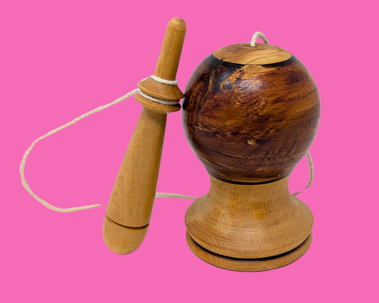 Vintage Wooden Cup & Ball Game