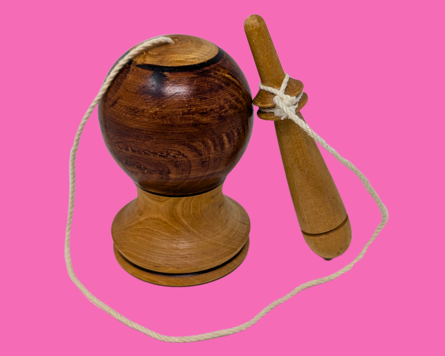 Vintage Wooden Cup & Ball Game