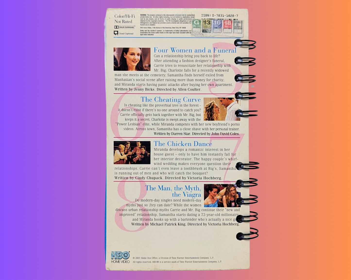 Sex and the City Season 2 Volume 2 VHS Movie Notebook