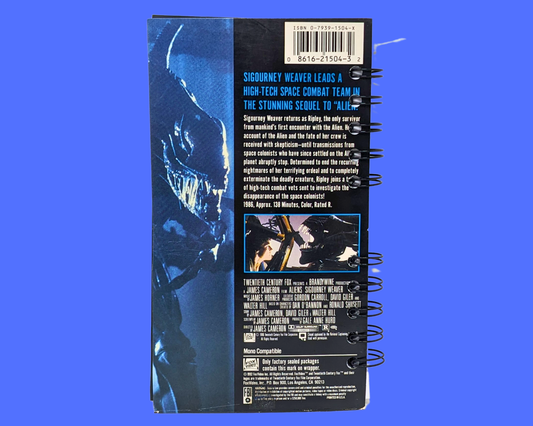 Aliens VHS Movie Notebook