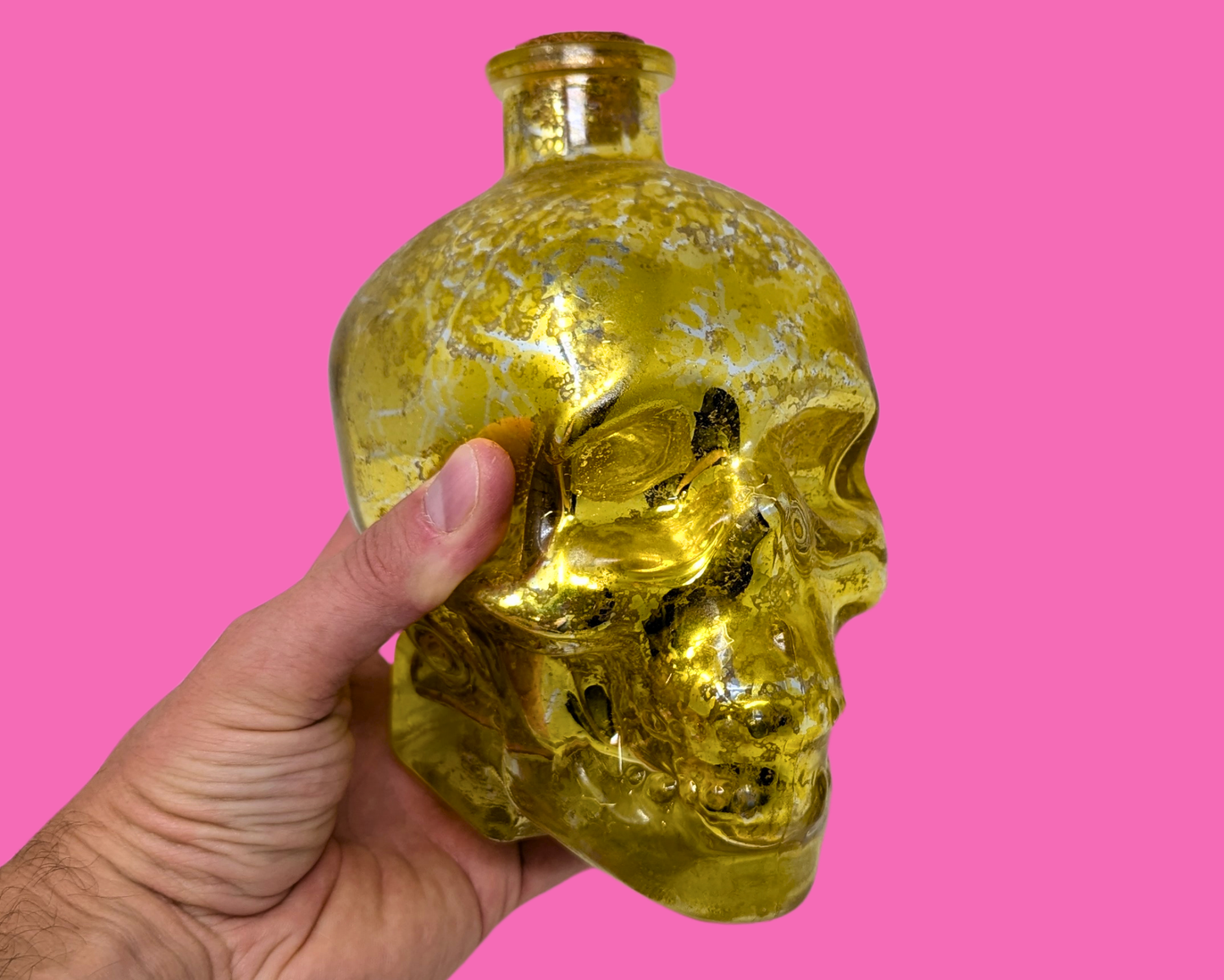 Glass Bottle Representing a Skull