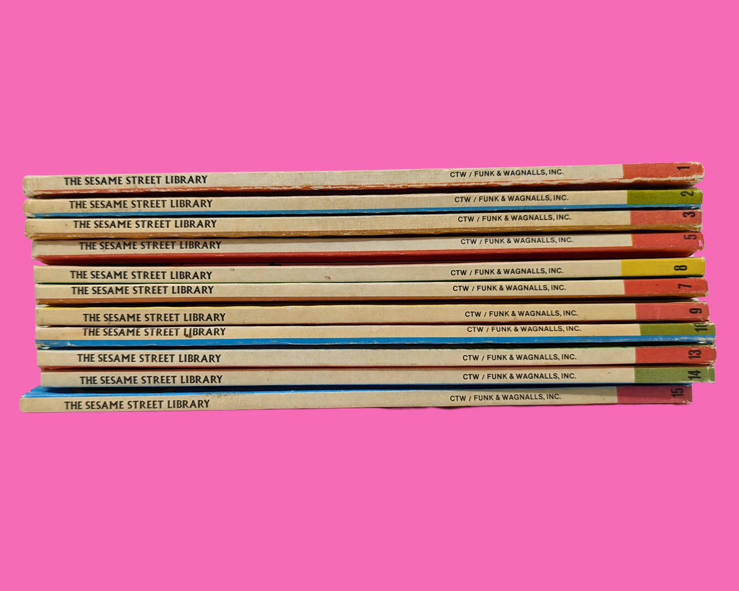 Vintage 1990's 11 Sesame Street Books, Sold as Lot