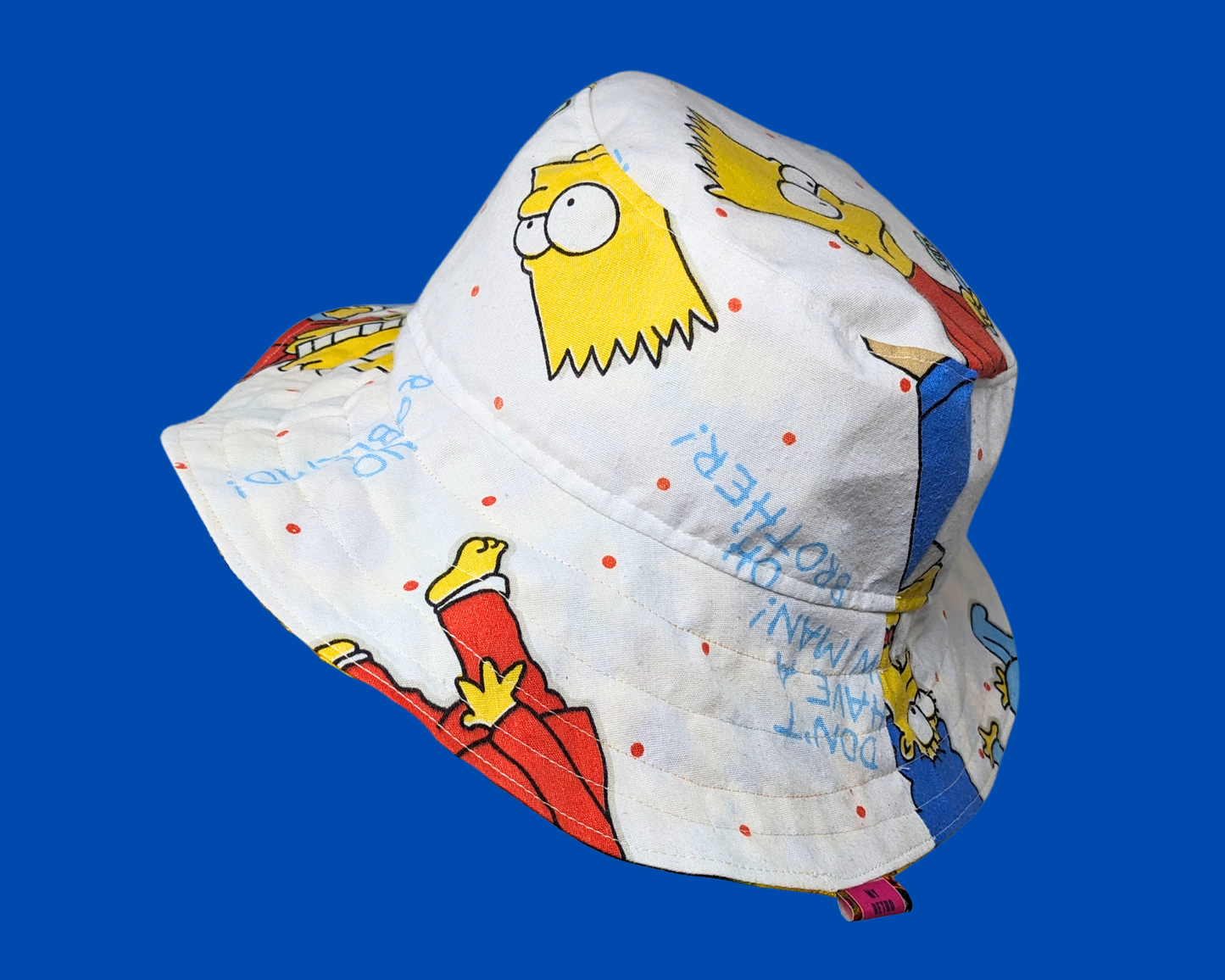 Handmade and Upcycled The Simpsons Bedsheet Reversible Bucket Hat