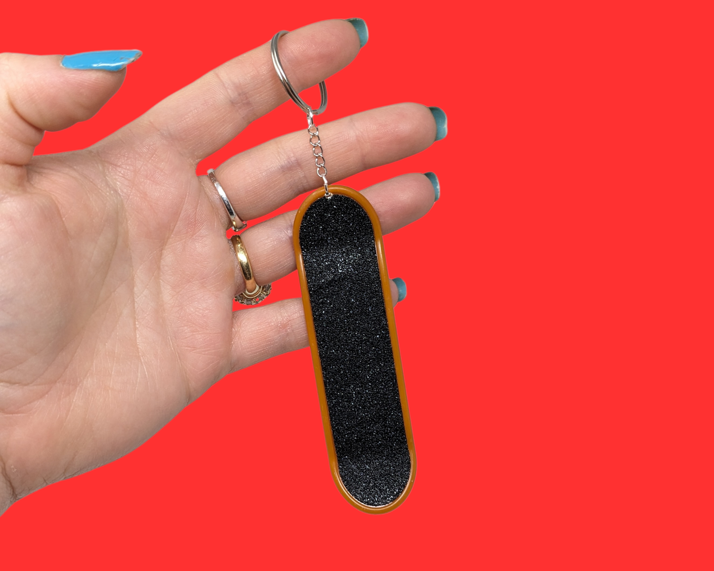 Handmade, Upcycled Skateboard Toy Keychain