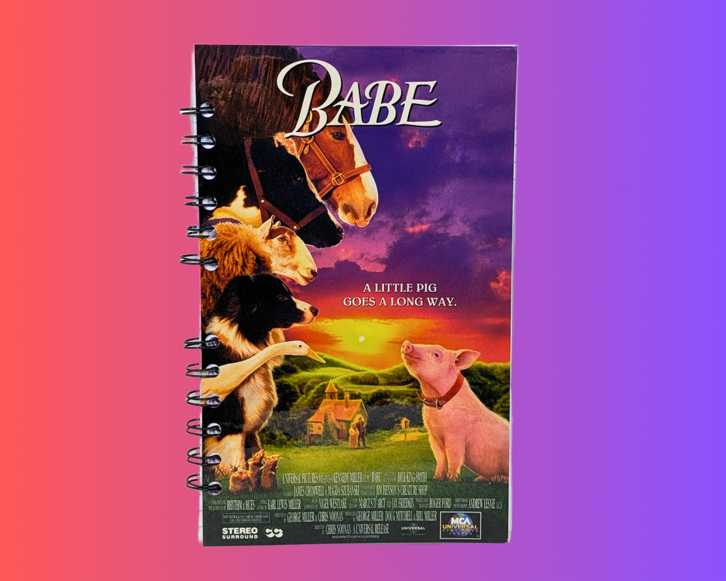 Babe VHS Movie Notebook