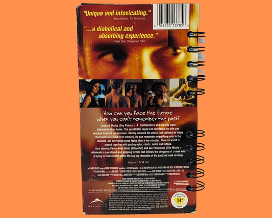 Memento VHS Movie Notebook