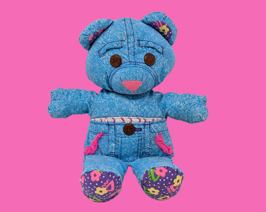 Vintage 1990's Blue Doodle Bear by Doodle Pets