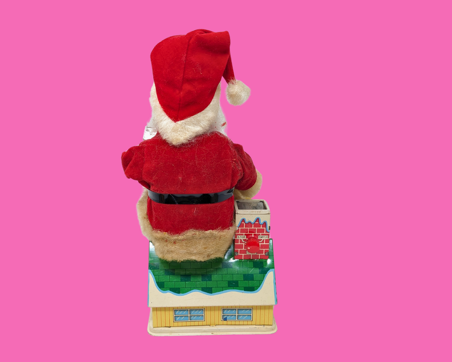 Vintage 1960's Deluxe Animated Battery and Coin Operated Santa Bank Made in Japan, Not Tested