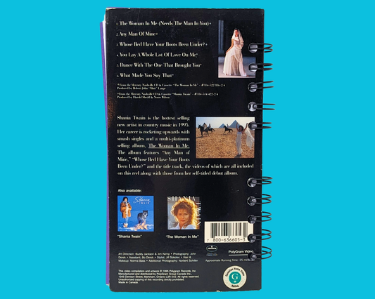 Shania Twain The Woman in Me VHS Movie Notebook