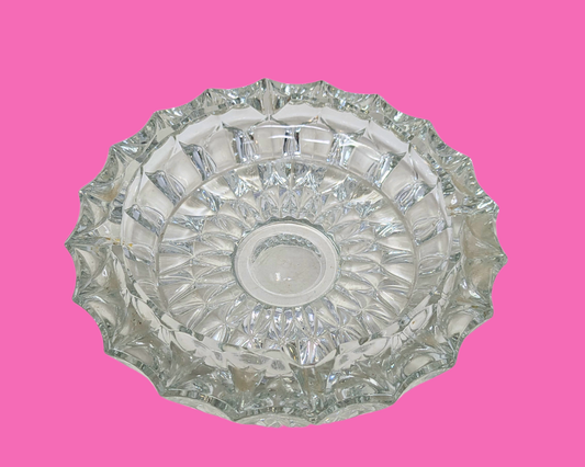 Vintage 1980's Glass Ashtray