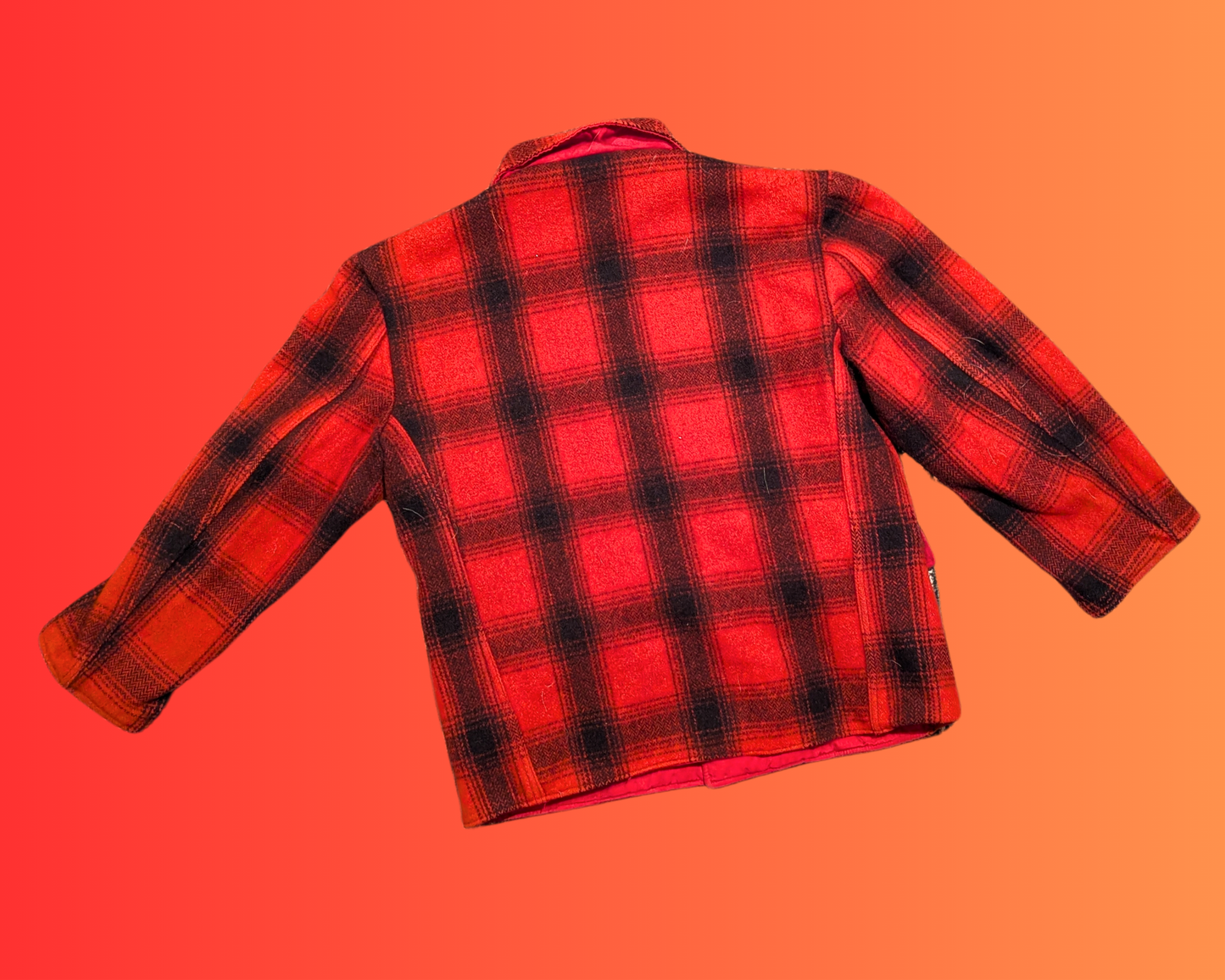 Vintage 1990's Red and Black Plaid, Reversible Jacket Size L