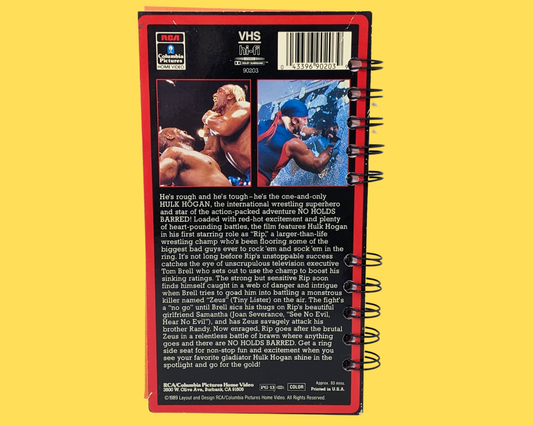 No Holds Barred VHS Movie Notebook