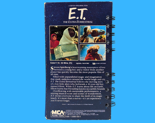 E.T The Extra Terrestrial VHS Movie Notebook
