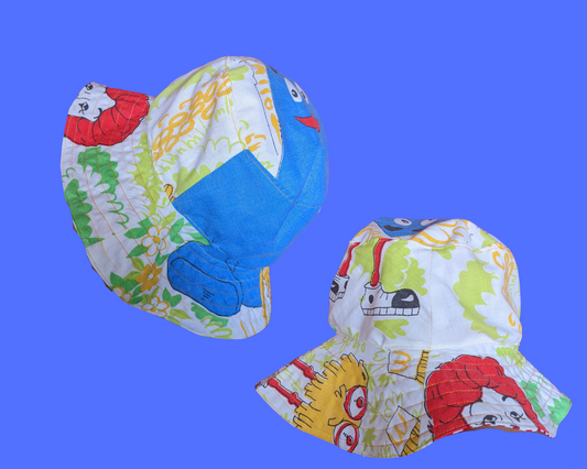 McDonald's Reversible Bucket Hats For Adults Made from Vintage, Upcycled McDonald's Bedsheet