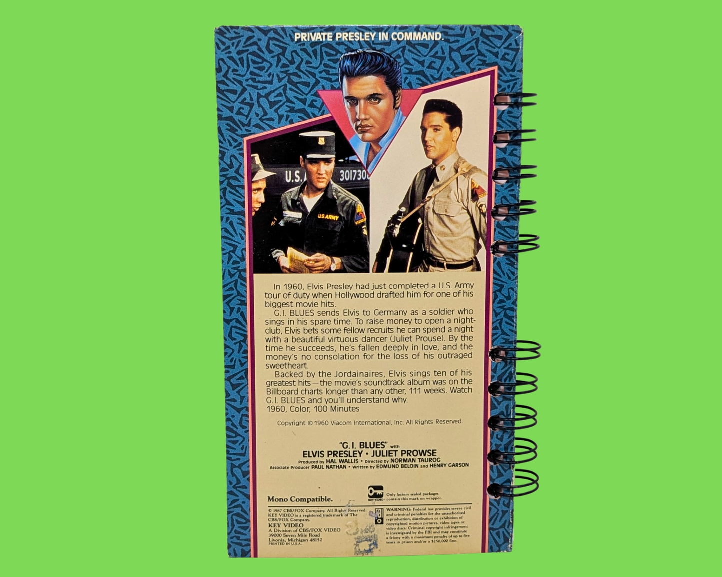 G.I Blues VHS Movie Notebook