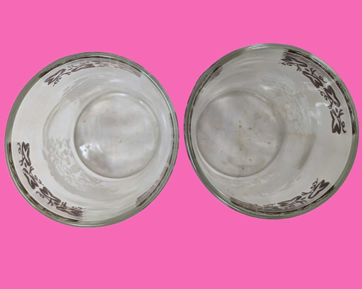 Vintage 1960's Set of Two Small Cocktail Glasses, Sold Together