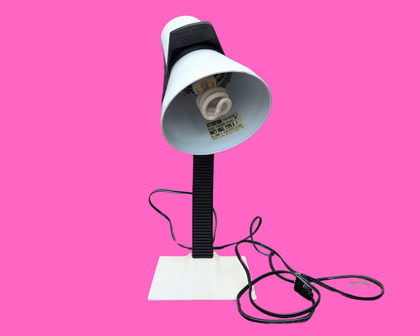 Vintage 1990's Funky White Desk Lamp