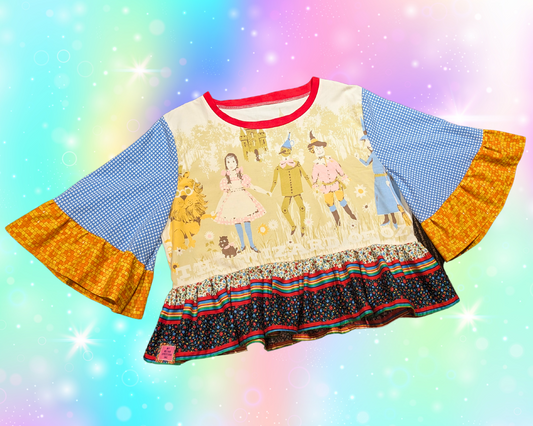 Handmade, Upcycled The Wizard of Oz Blouse L-XL