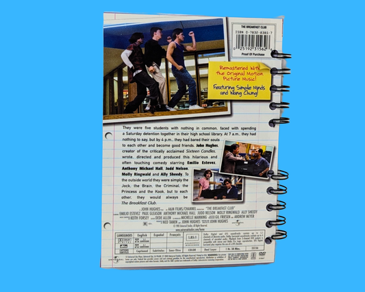 The Breakfast Club DVD Movie Notebook