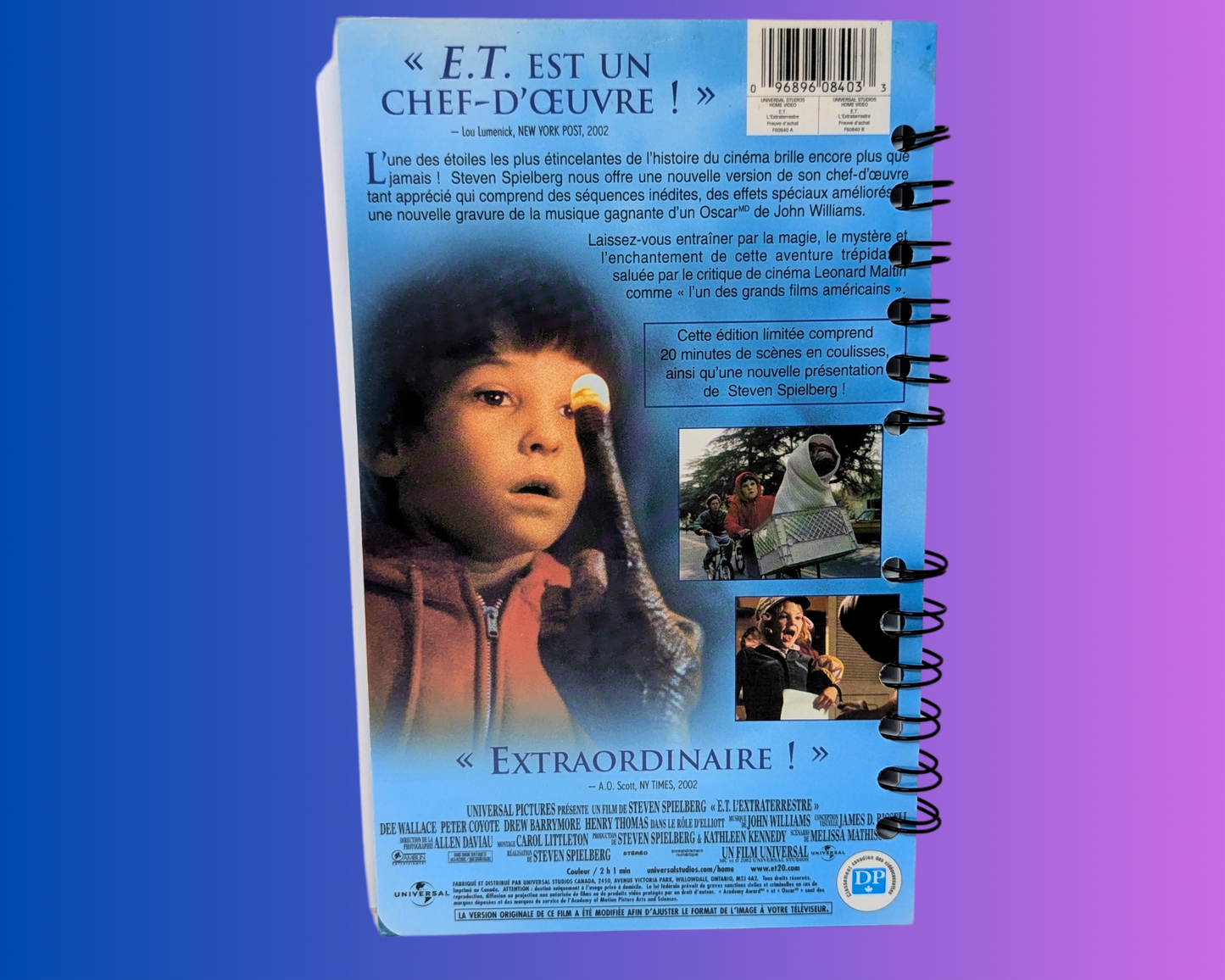 E.T The Extra Terrestrial VHS Movie Notebook