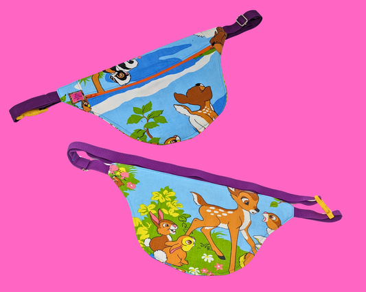 Handmade, Upcycled Disney Bambi Fanny Pack