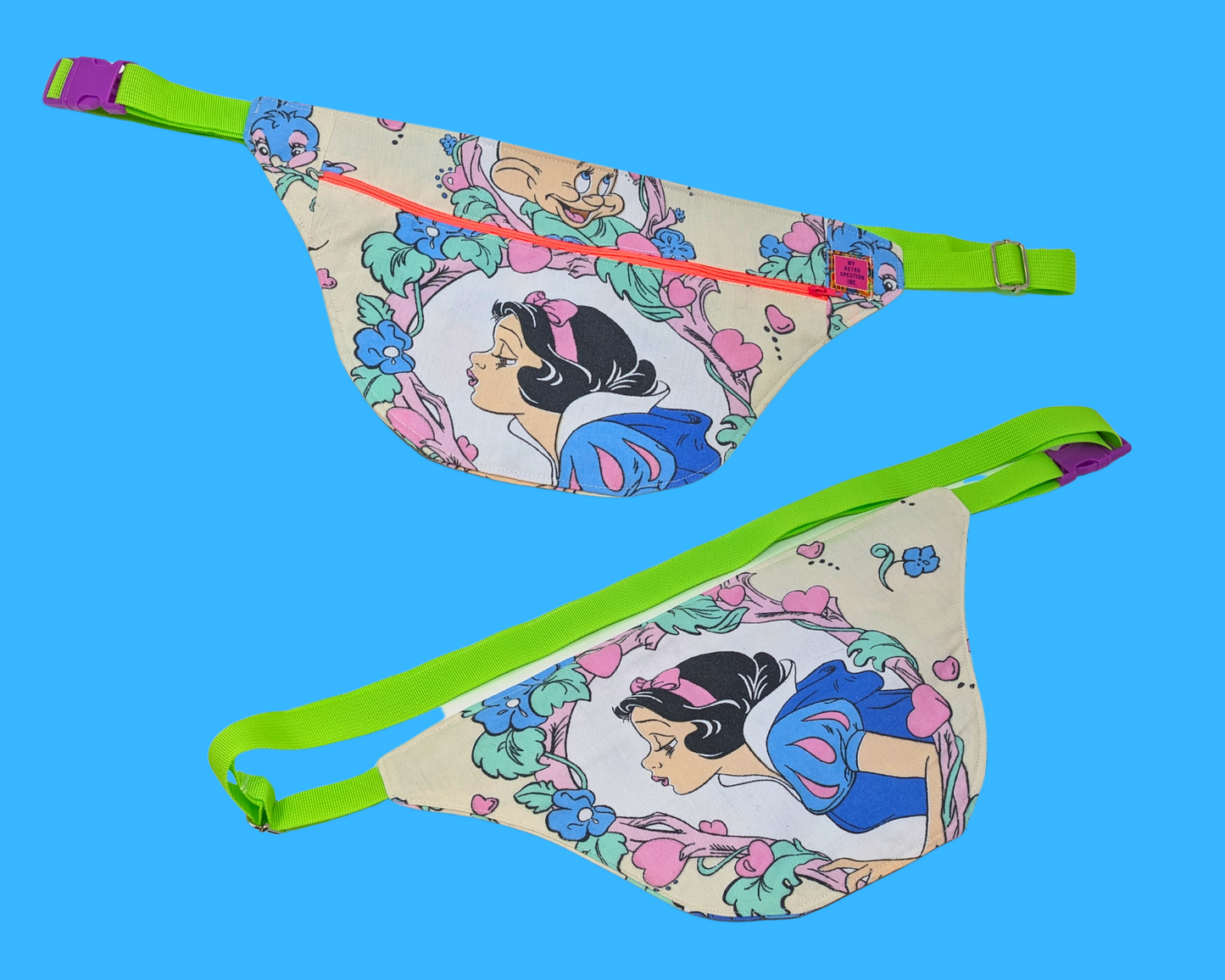 Handmade, Upcycled Disney Snow White and the Seven Dwarves Fanny Pack