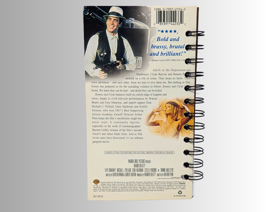 Bonnie and Clyde VHS Movie Notebook