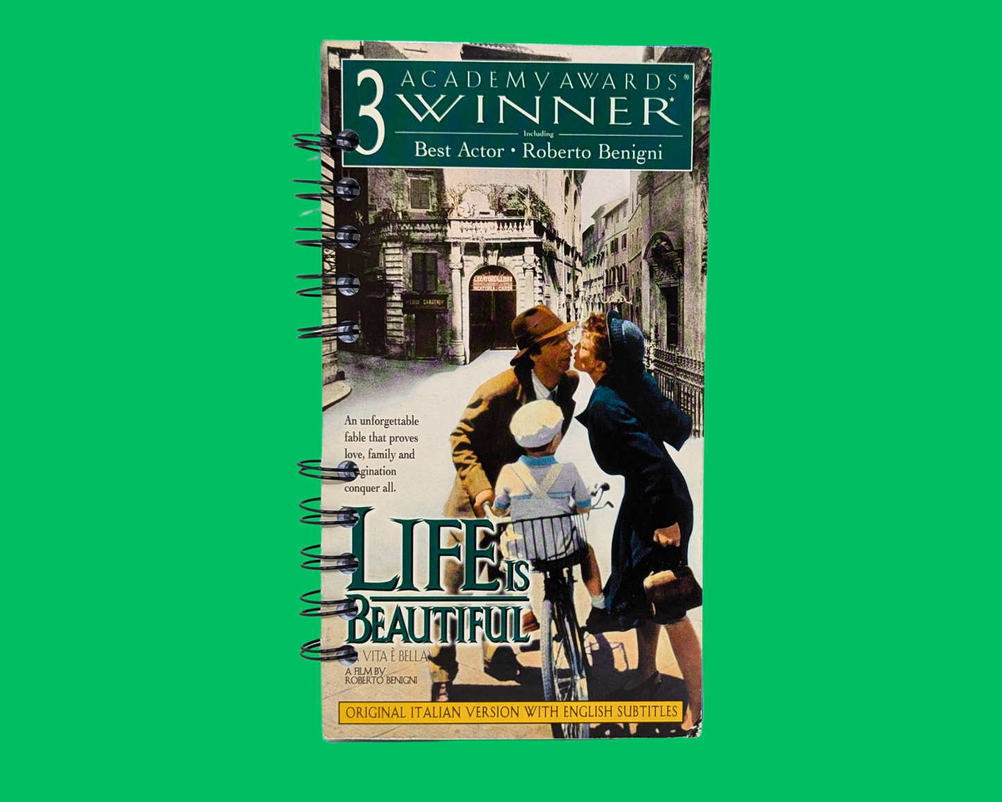 Life is Beautiful VHS Movie Notebook