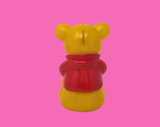 Vintage 1980's Small Winnie The Pooh Plastic Piggy Bank