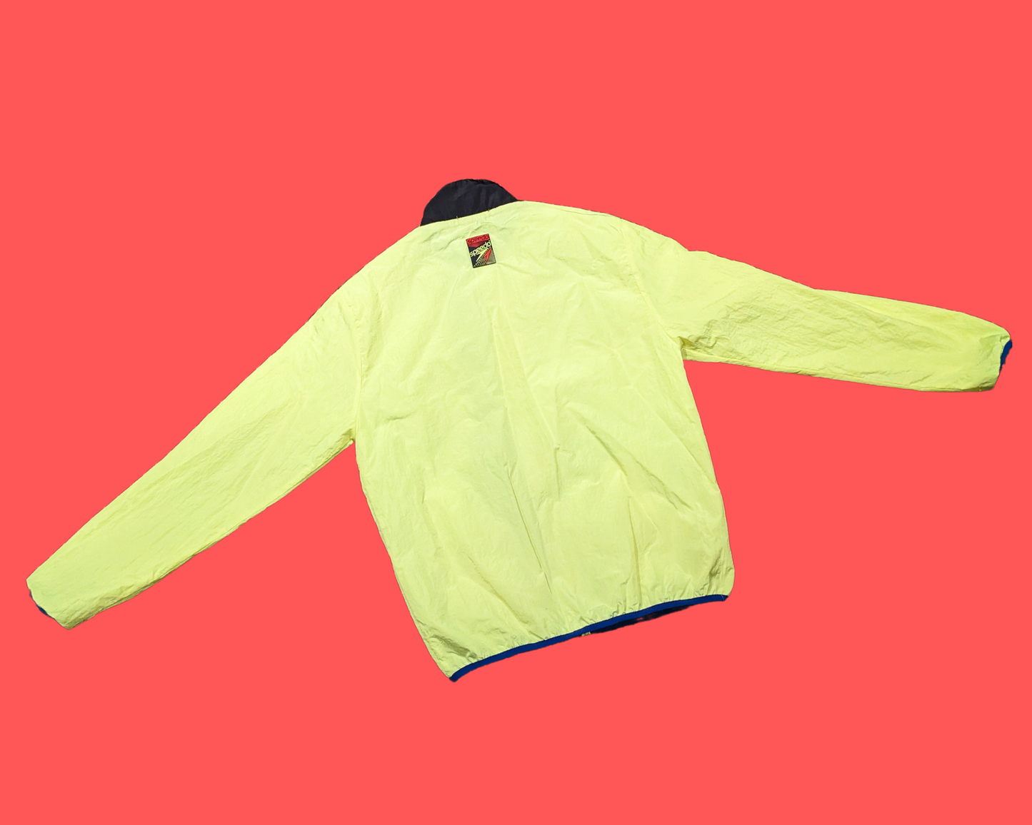 Y2K Yellow Speedo Windbreaker Jacket Size M