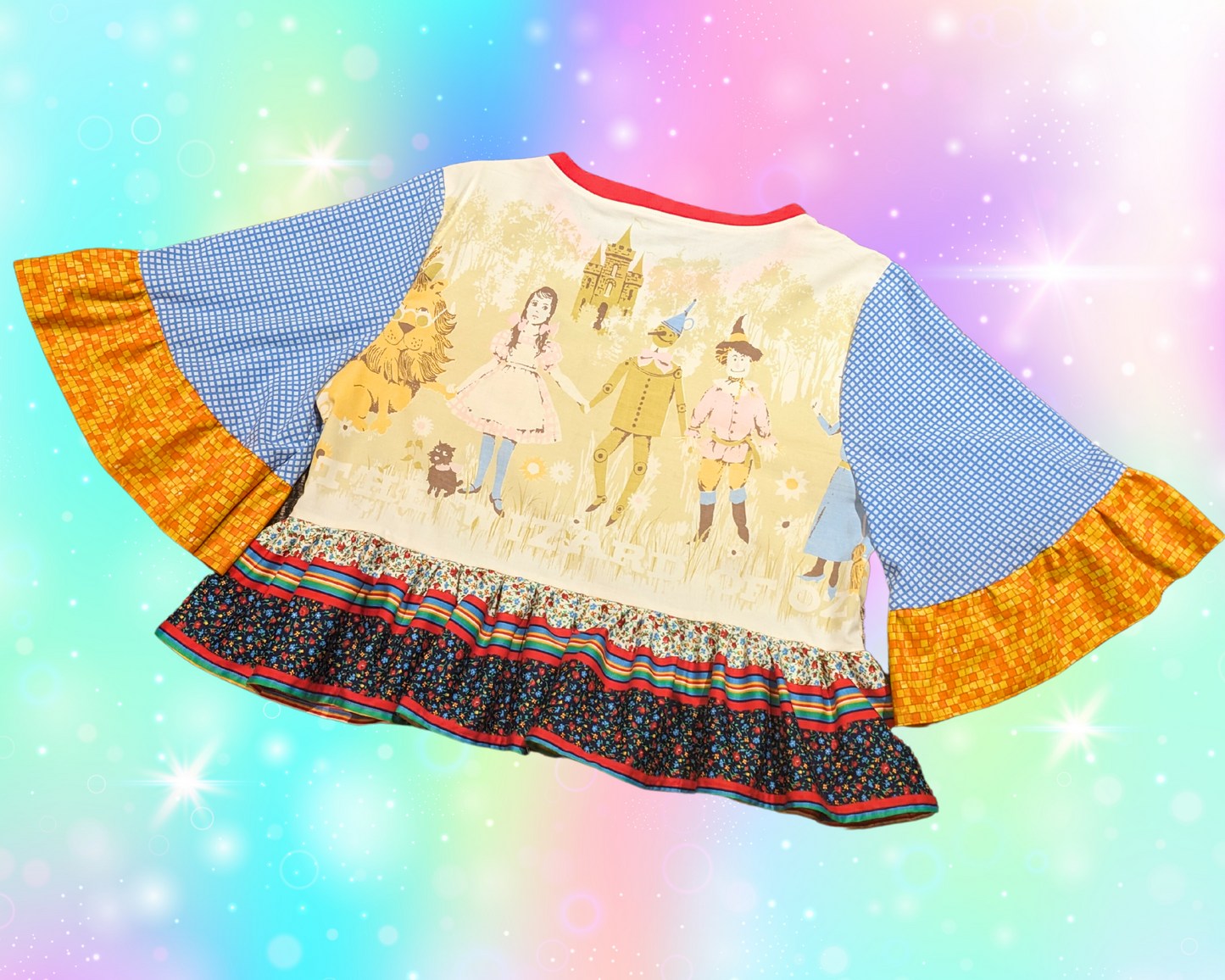 Handmade, Upcycled The Wizard of Oz Blouse L-XL